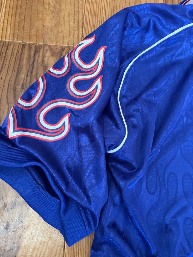 激レア 日本代表 正規ユニフォーム98 9番フランスW杯 炎 asics UK製