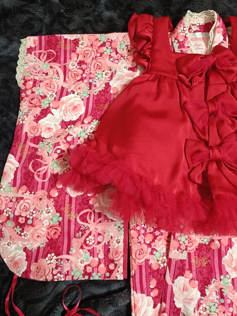 七五三　3歳　メゾピアノ　Mezzo Piano 被布セット　4点セット