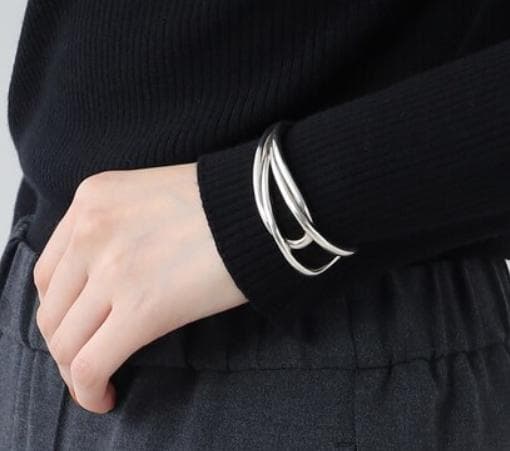 【フィリップオーディベール】クロスバングル シルバー ブレスレット