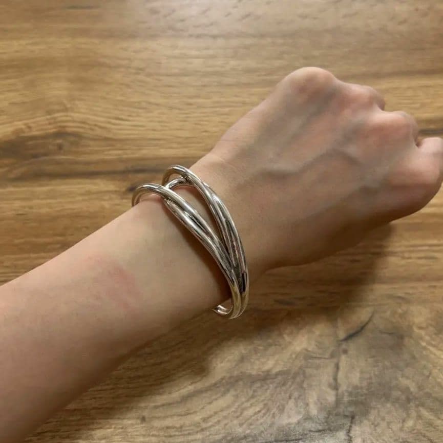 【フィリップオーディベール】クロスバングル シルバー ブレスレット