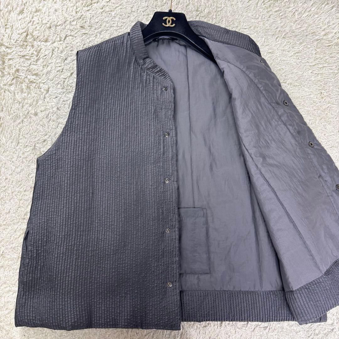 未使用級★ヤッコマリカルド 22AW ダウンベスト 中綿 総ピンタック L