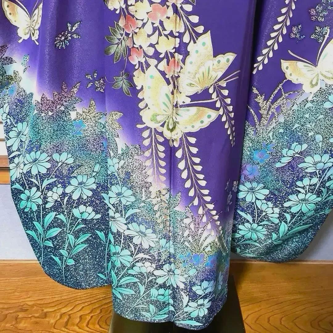 振袖フルセット　高身長　金通し　手描き友禅　成人式振袖　振袖　裄丈71