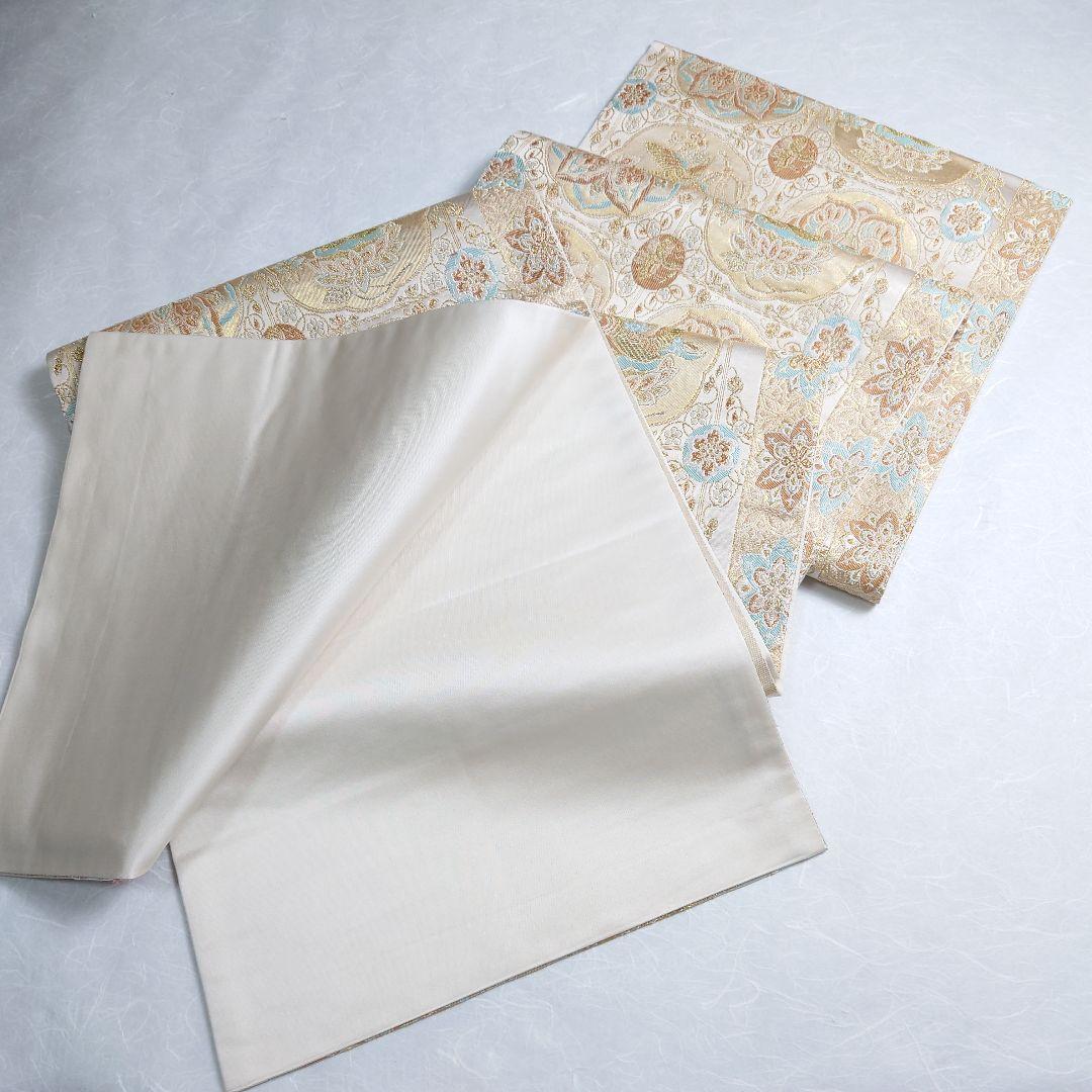 正絹 袋帯 六通柄 河村織物 手織 京華洛図案 極上 逸品 美品