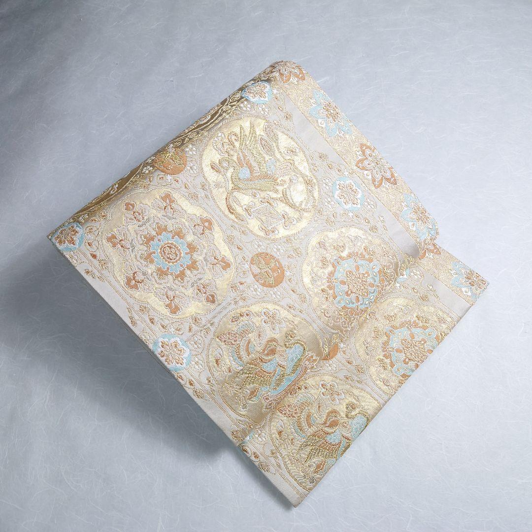 正絹 袋帯 六通柄 河村織物 手織 京華洛図案 極上 逸品 美品