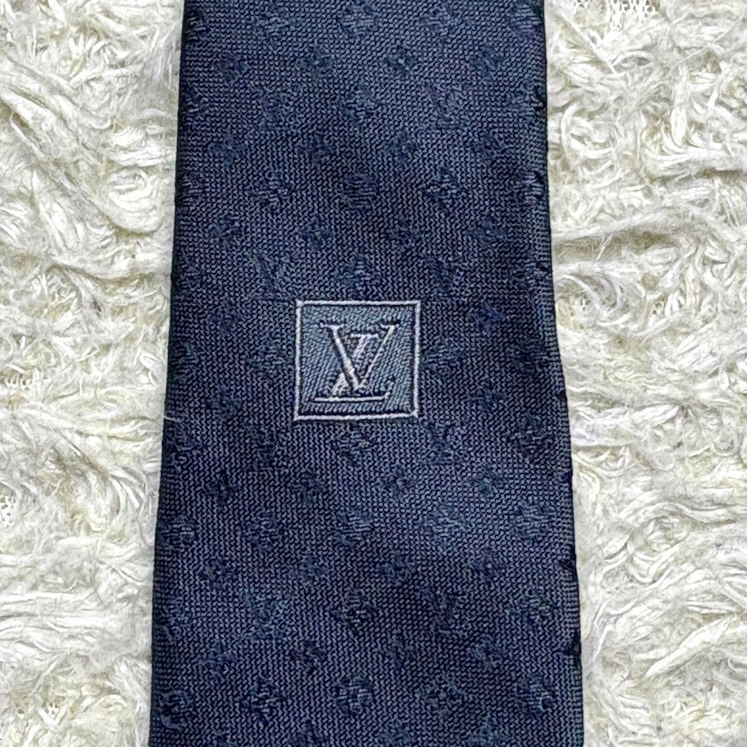 【極美品】ルイヴィトン シルクネクタイ モノグラム ミッシム クラヴァット LV