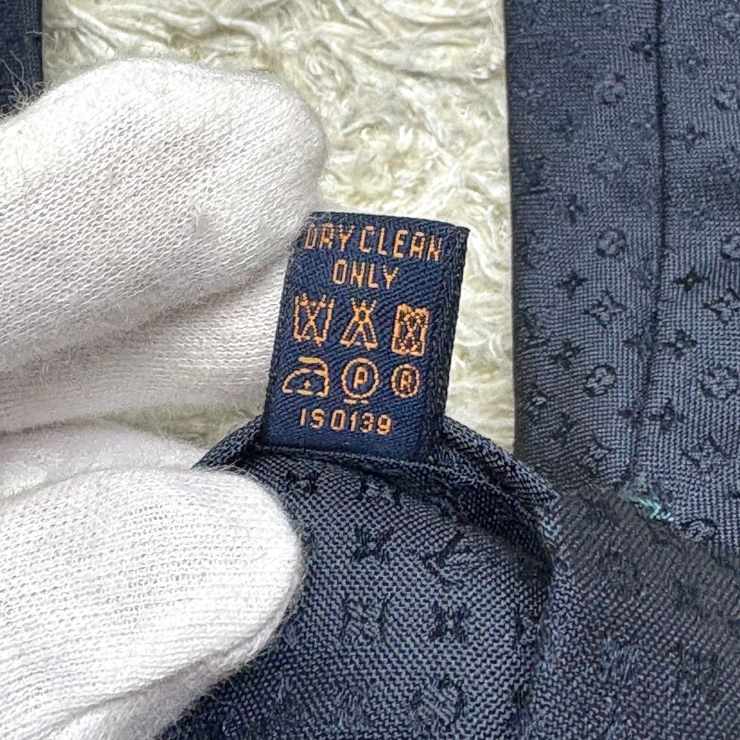 【極美品】ルイヴィトン シルクネクタイ モノグラム ミッシム クラヴァット LV