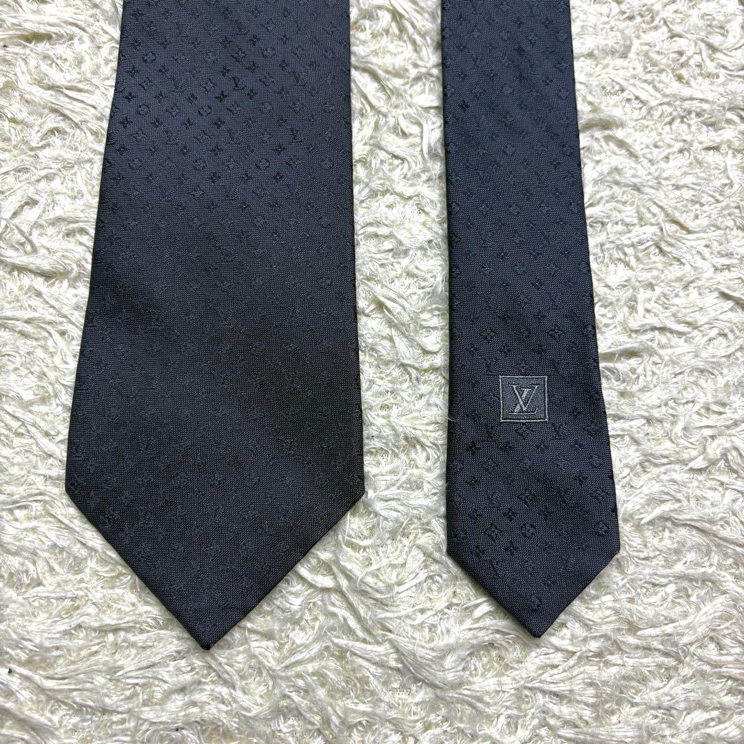 【極美品】ルイヴィトン シルクネクタイ モノグラム ミッシム クラヴァット LV