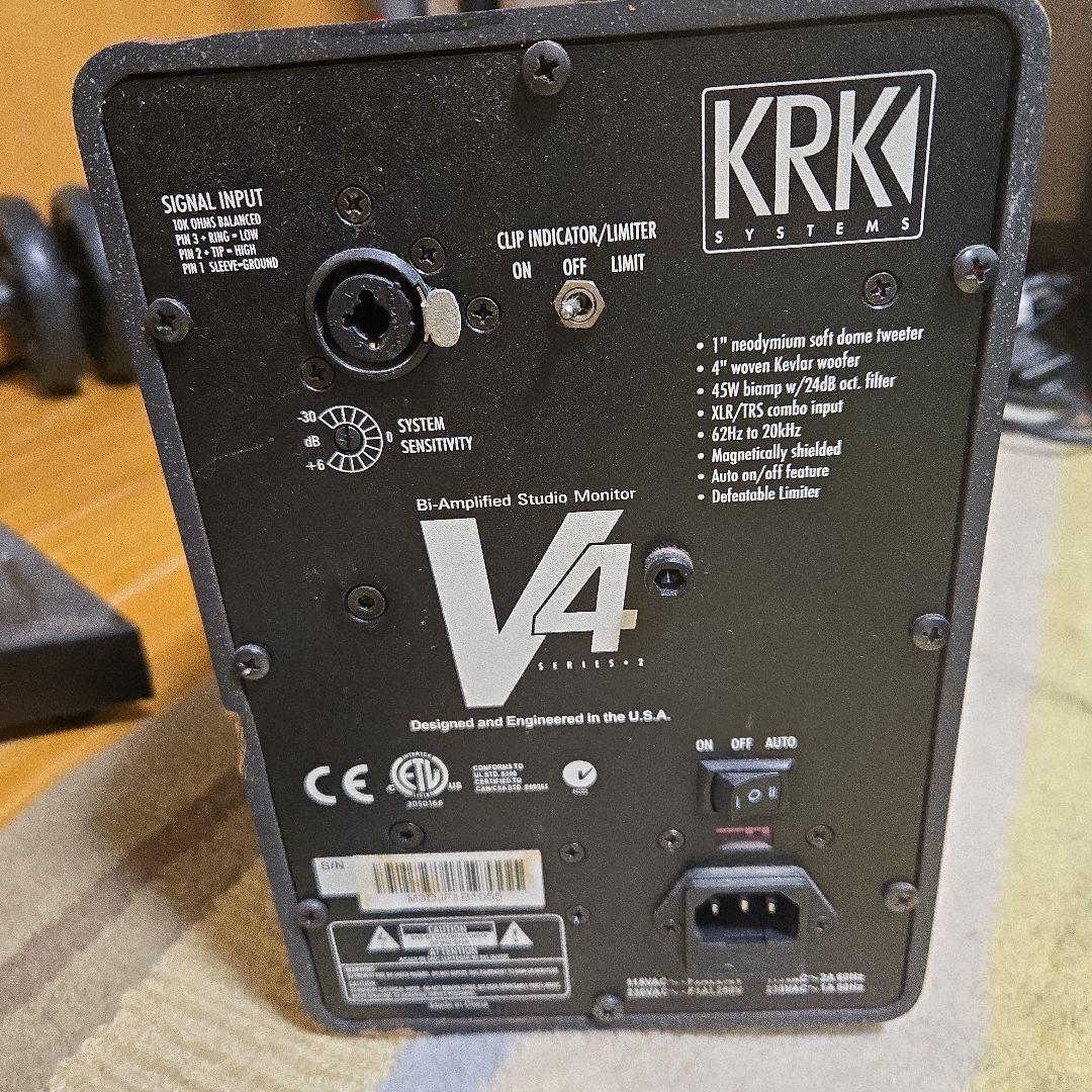 KRK V4 スタジオモニタースピーカーSeries 2　ペアー