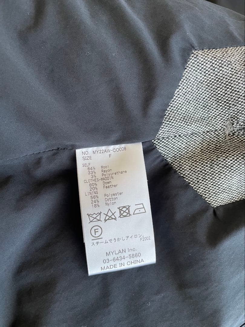 新品　MYLAN マイラン　ケープ　ポンチョ　ダウンコート