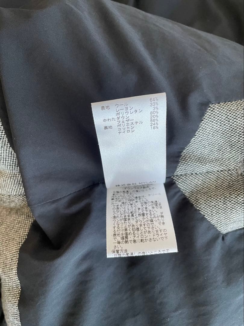 新品　MYLAN マイラン　ケープ　ポンチョ　ダウンコート