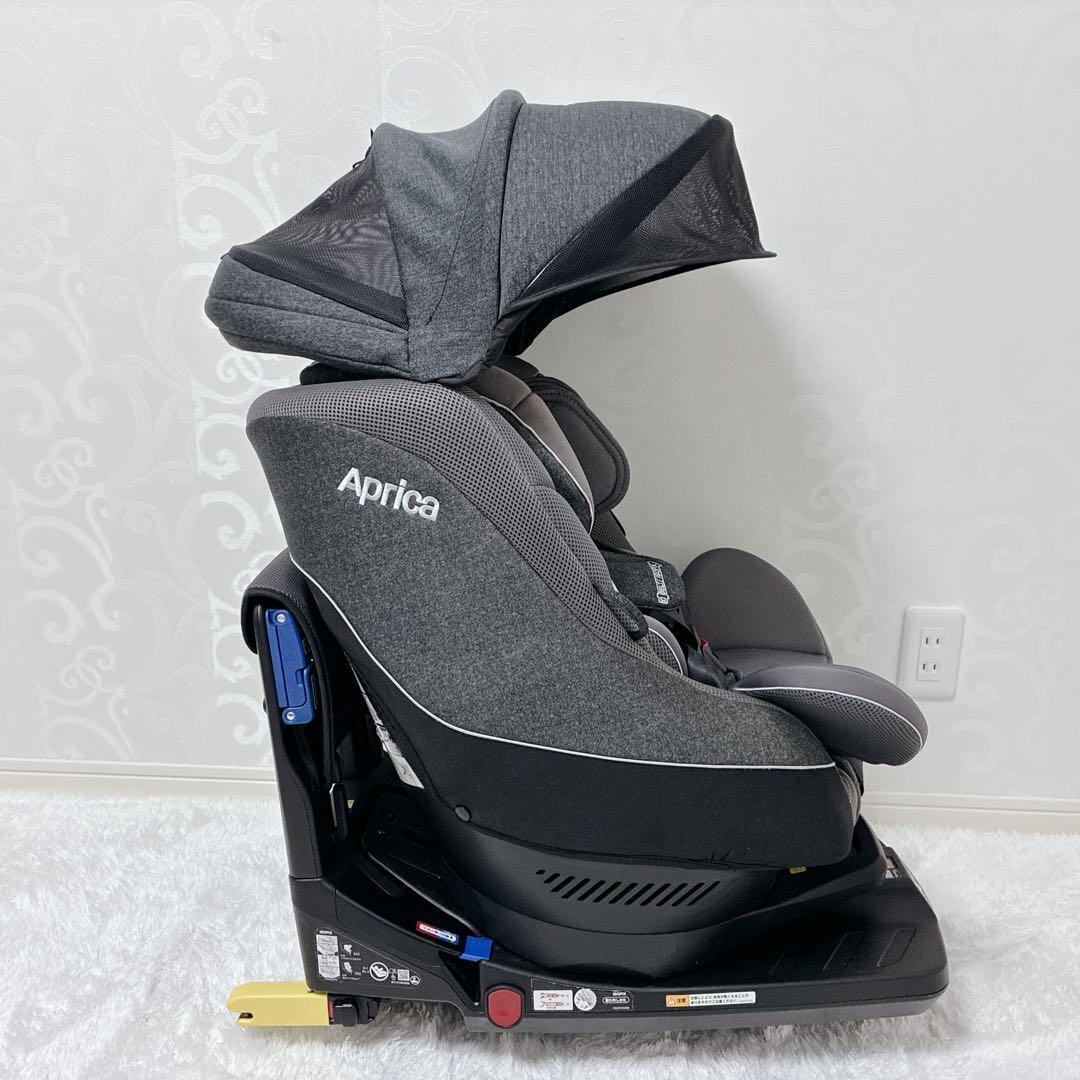 【美品】Aprica クルリラプレミアムAB プレミアムグレー ISOFIX
