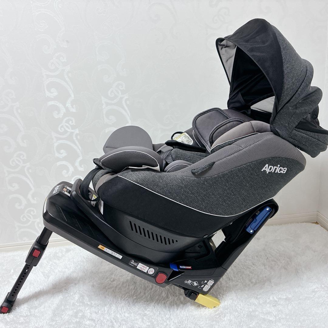 【美品】Aprica クルリラプレミアムAB プレミアムグレー ISOFIX