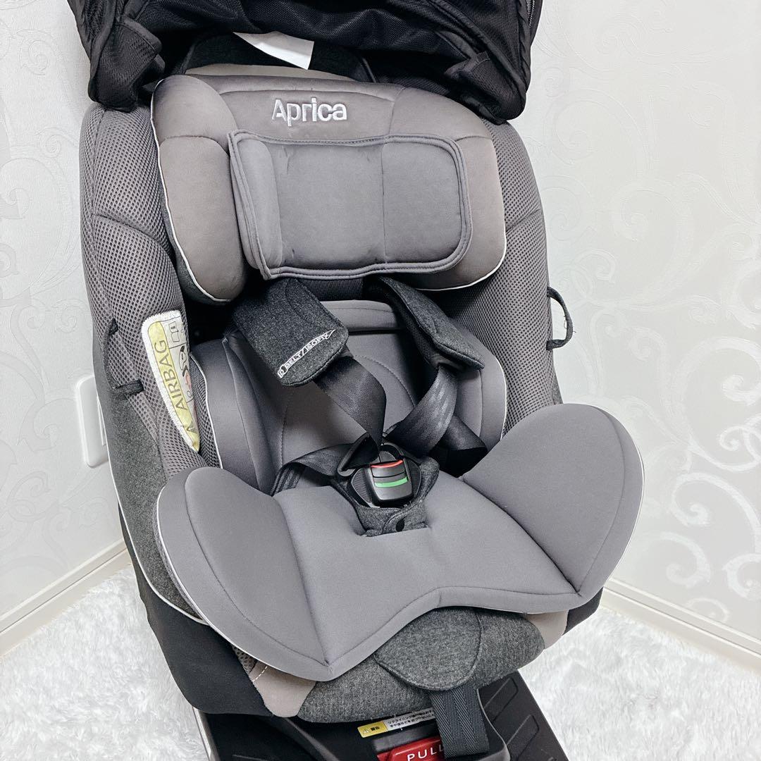 【美品】Aprica クルリラプレミアムAB プレミアムグレー ISOFIX