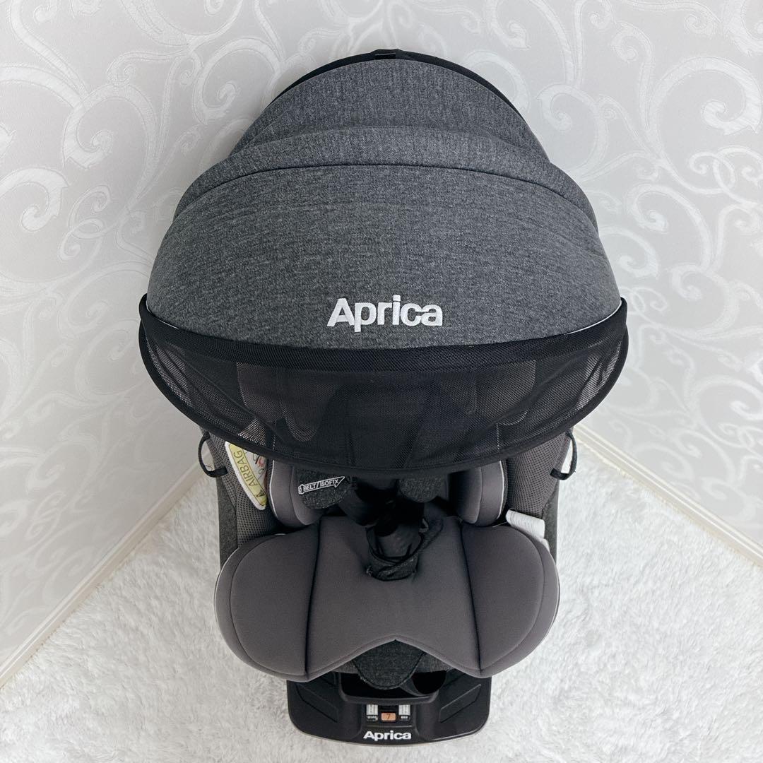 【美品】Aprica クルリラプレミアムAB プレミアムグレー ISOFIX