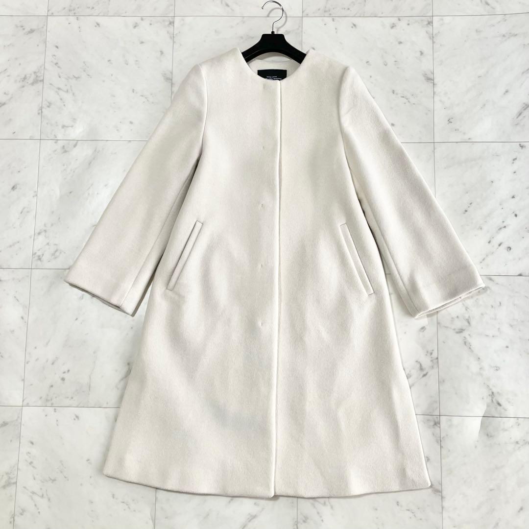 新品　ユナイテッドアローズ　ショートビーバーノーカラー コート　36 カシミヤ