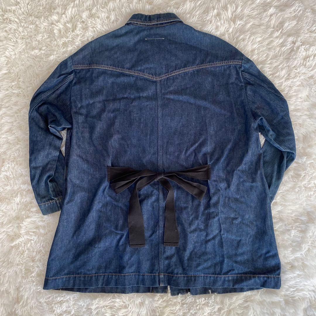 MM6 maison margiela デニムジャケット リボン