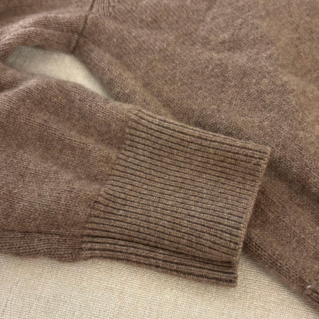 タカシマヤ｜カシミヤ100% ジップニットパーカー ブラウン