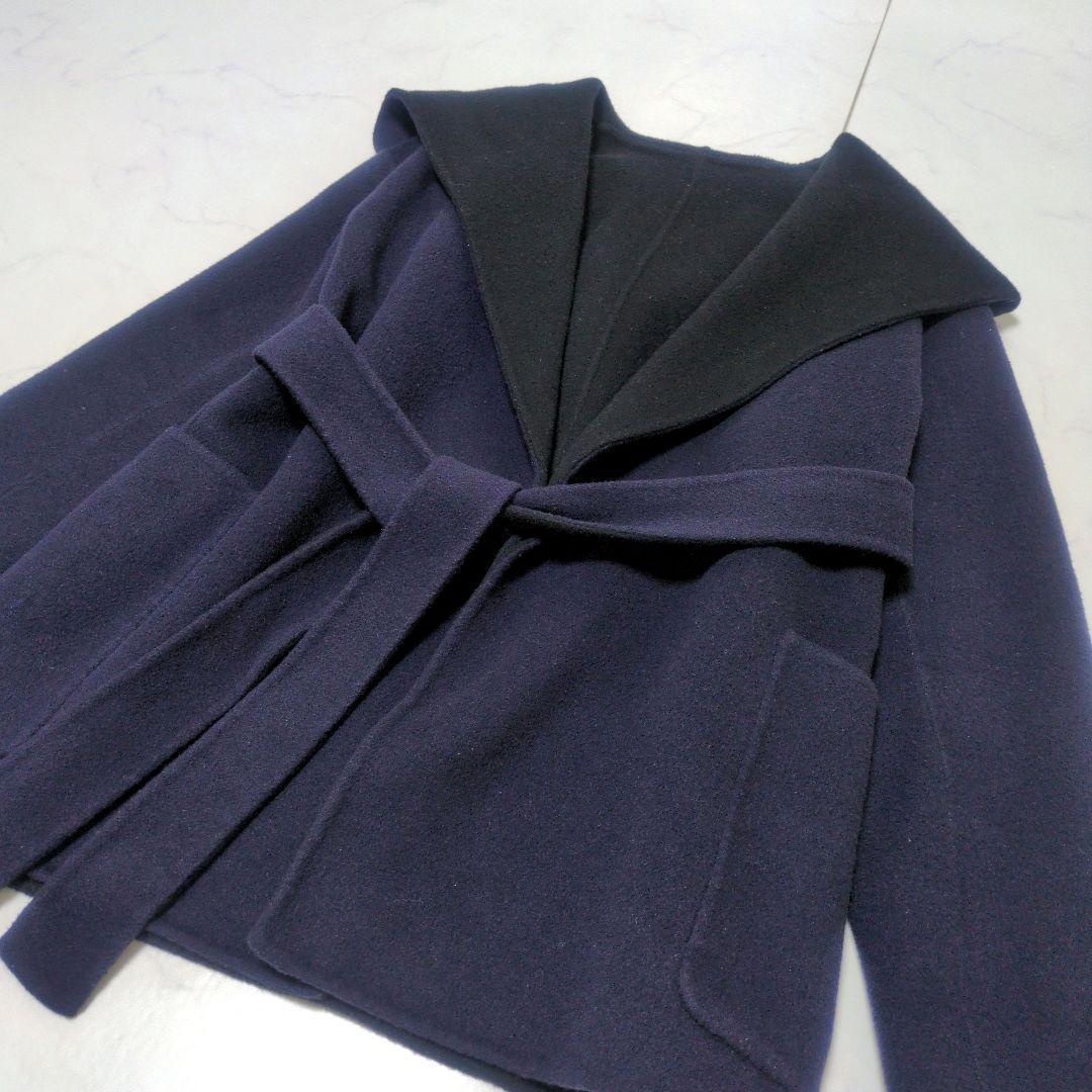 人気完売品✨️ESTNATION ウールカシミヤショートビーバーリバーコート❁