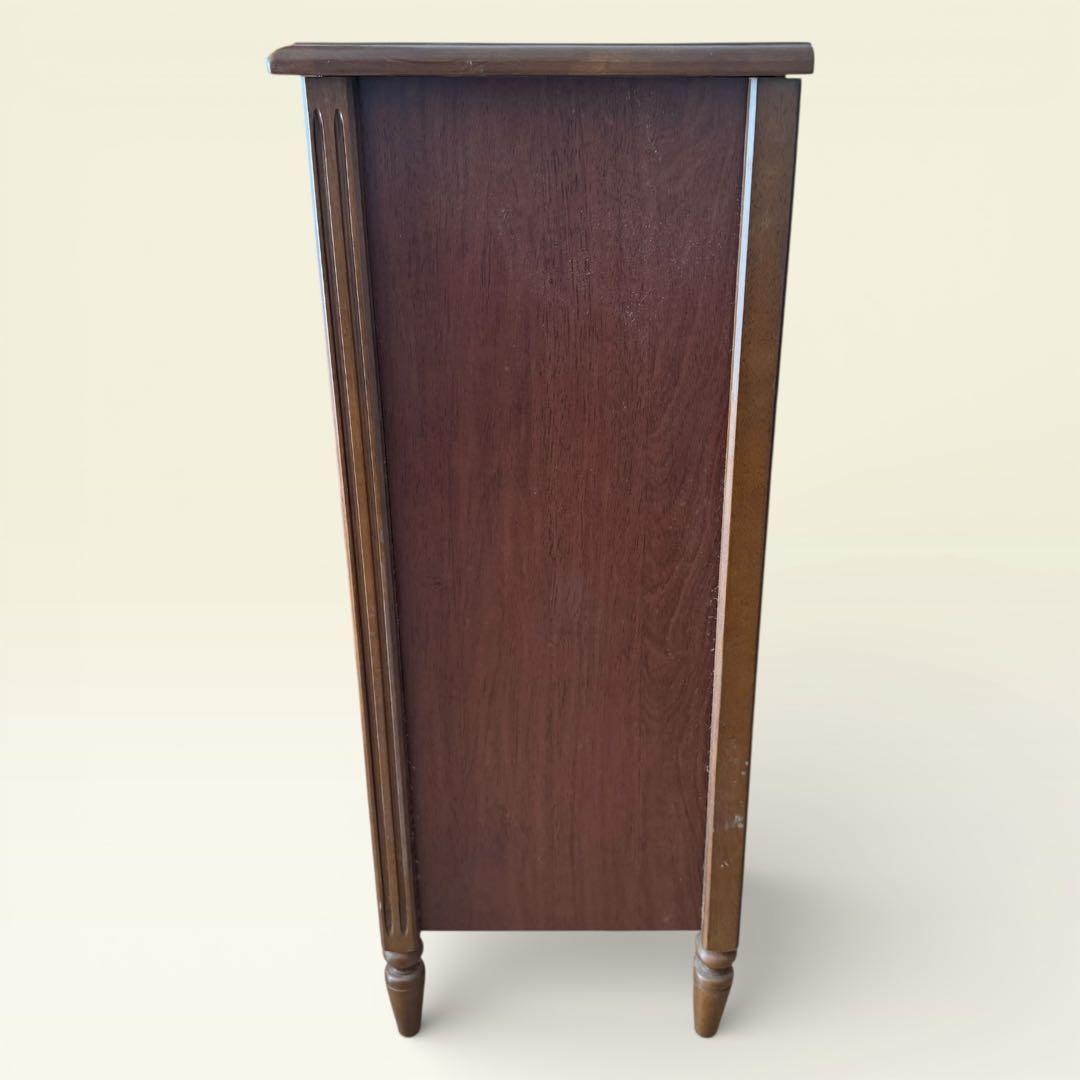 重厚感あるアンティーク調 木製 6段 チェスト スリムチェスト　飾り棚