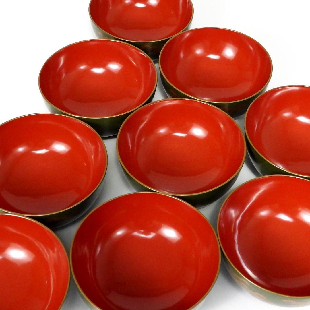 橘屋浅野友七』造 富士形 蒔絵 吸物椀 10客揃 共箱◆保証 江戸後期茶人の言葉