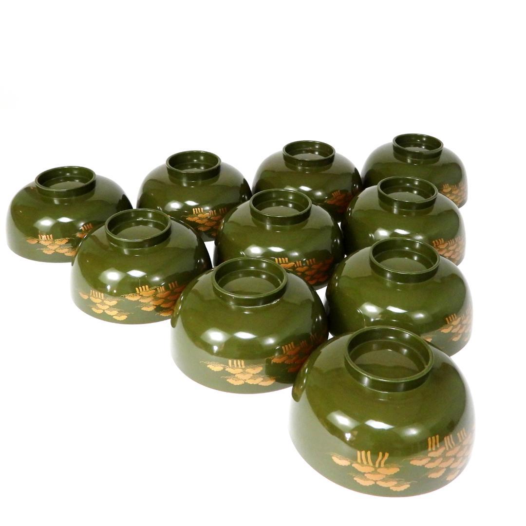 橘屋浅野友七』造 富士形 蒔絵 吸物椀 10客揃 共箱◆保証 江戸後期茶人の言葉