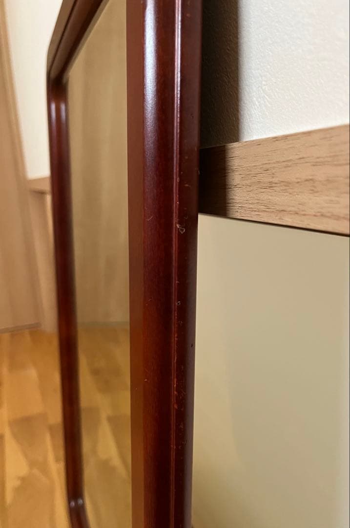 オールドカリモク　ウォールミラー　壁掛け　鏡