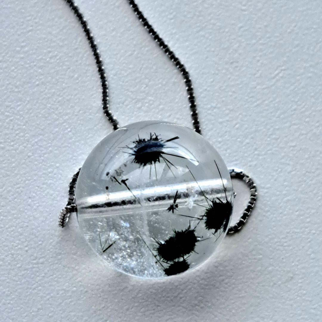 5Aホーランダイトインクォーツ 12.5㎜ ネックレス