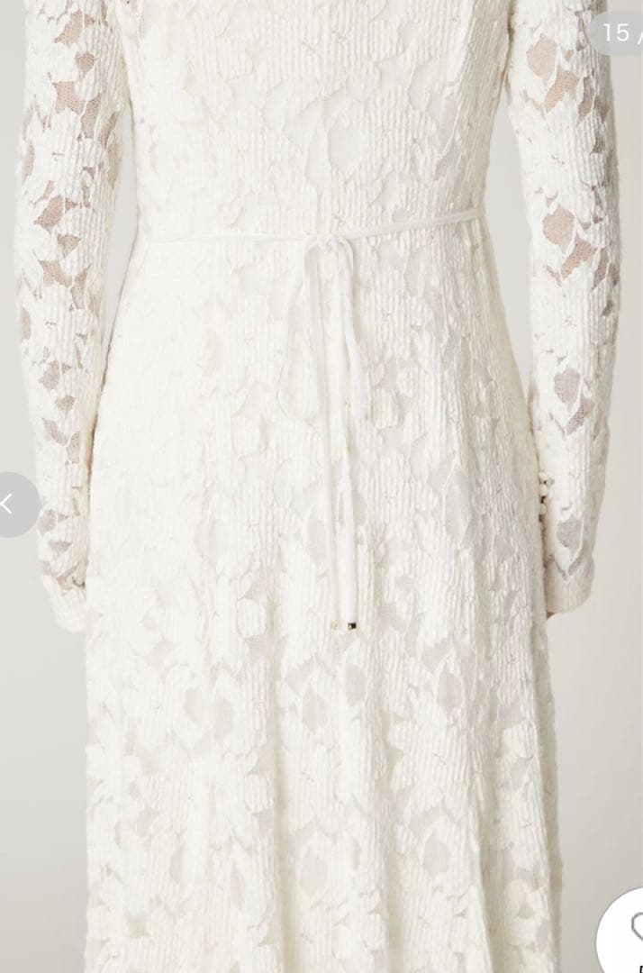 FRAY I.D フラワーストレッチレースワンピース　ライム