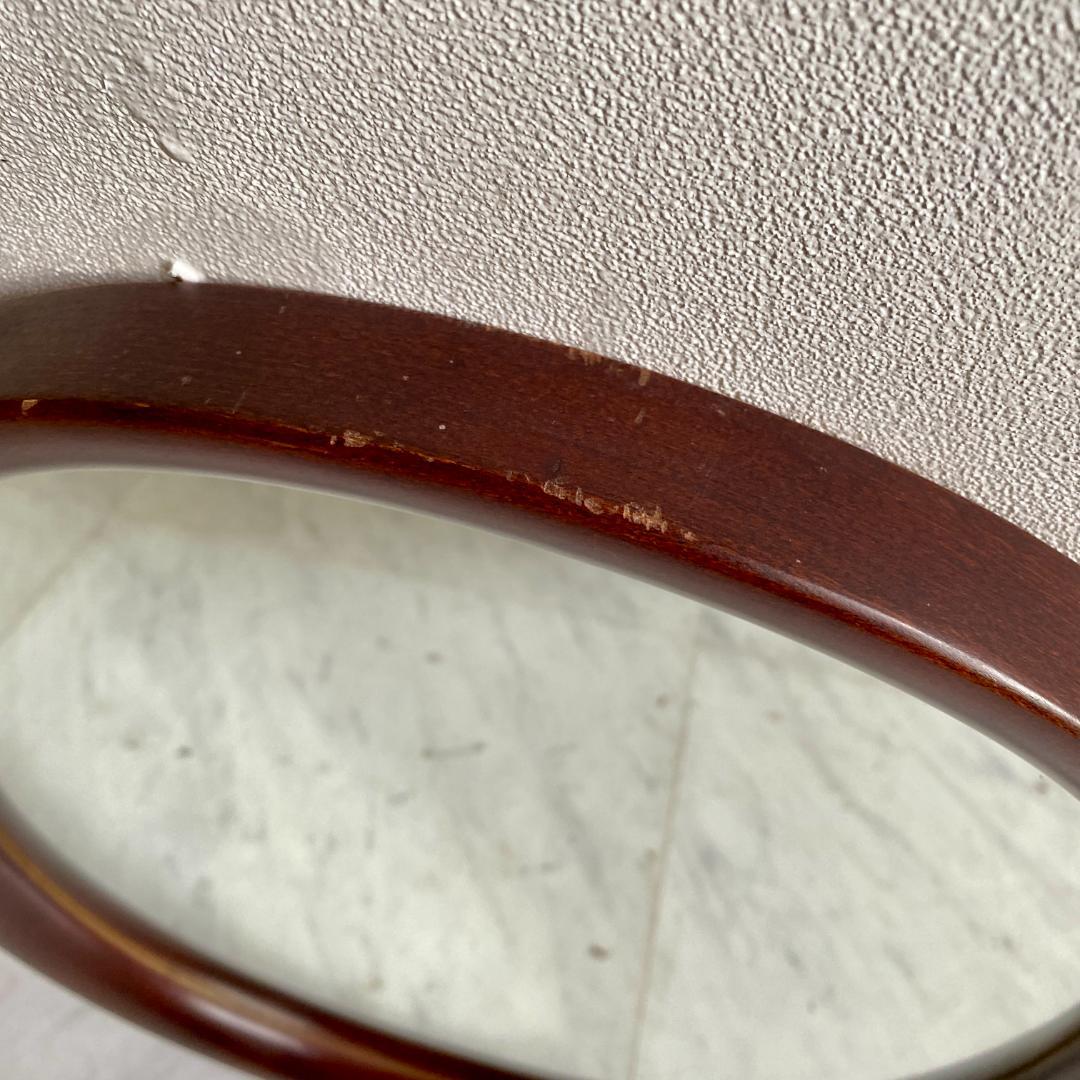 柳宗理デザイン 秋田木工 壁掛け鏡 ウォールミラー 曲木 希少