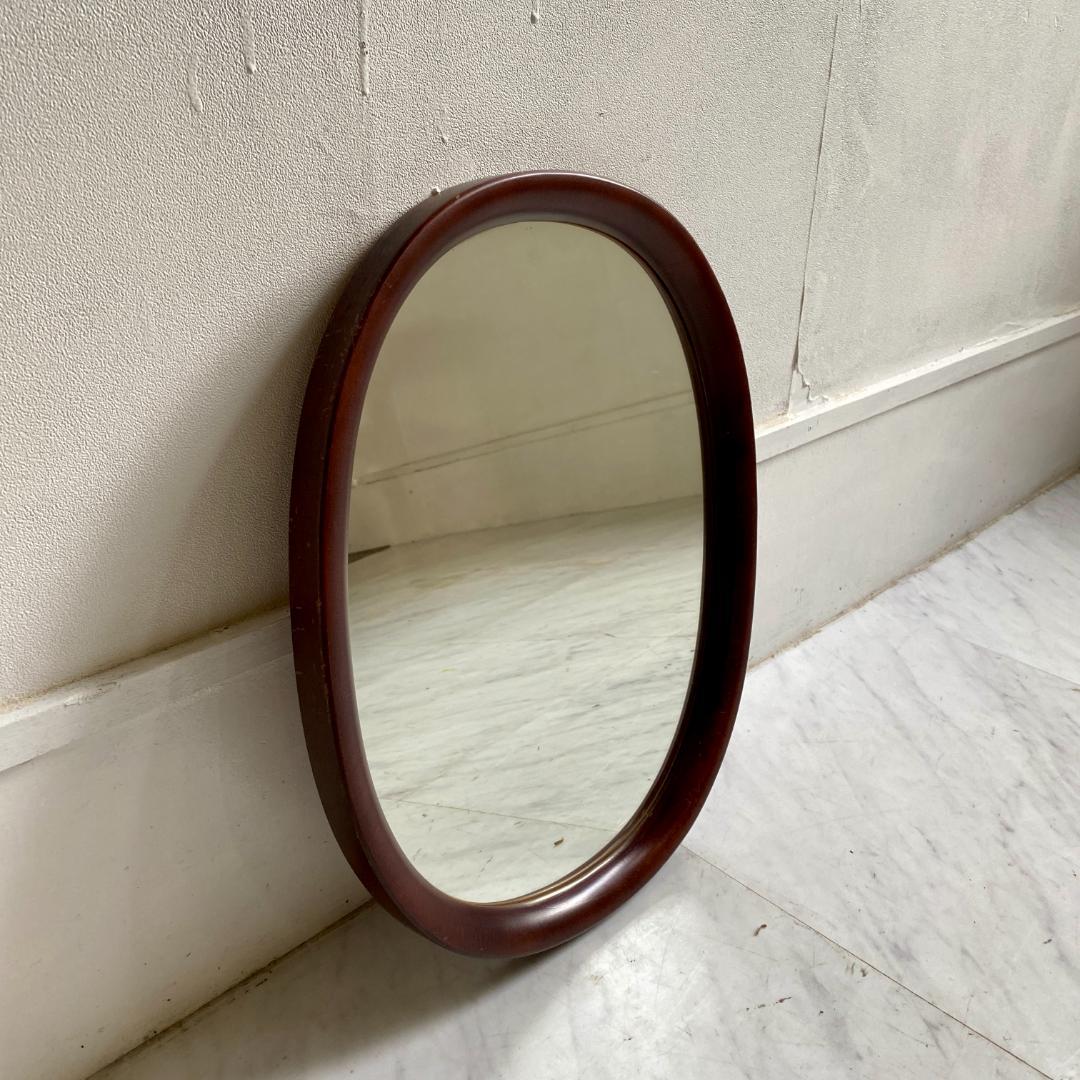 柳宗理デザイン 秋田木工 壁掛け鏡 ウォールミラー 曲木 希少