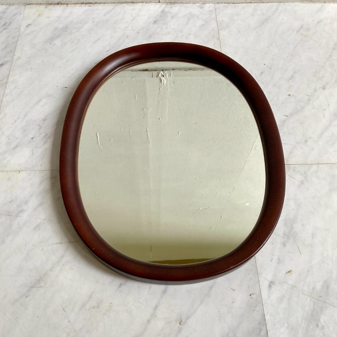 柳宗理デザイン 秋田木工 壁掛け鏡 ウォールミラー 曲木 希少