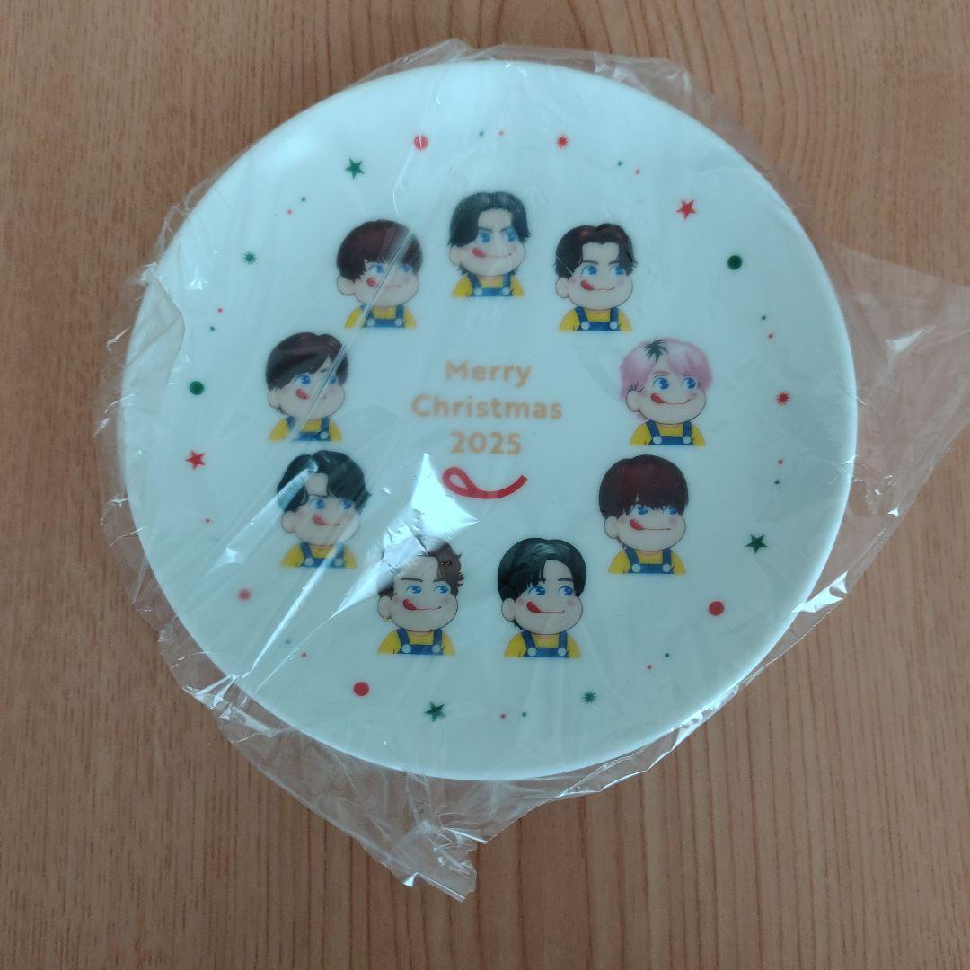 Man 不二家 クリスマスケーキ プレート 皿 スノーマン　2枚セット