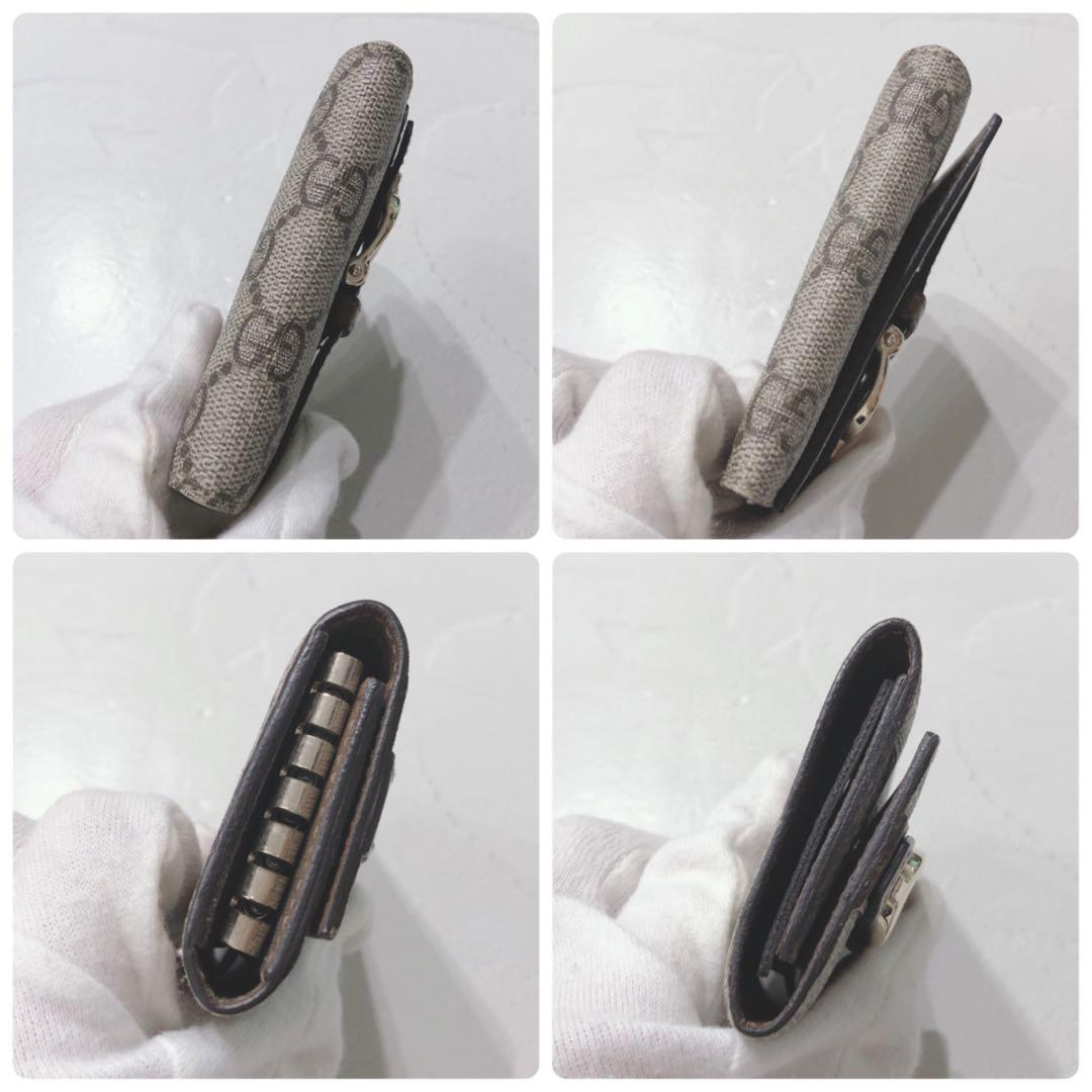 ☆美品☆ GUCCI グッチ キーケース ６連 ベージュ GG柄 ベルトデザイン