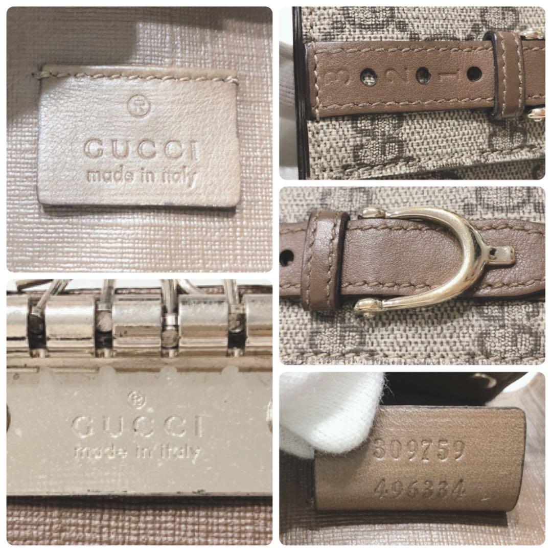 ☆美品☆ GUCCI グッチ キーケース ６連 ベージュ GG柄 ベルトデザイン