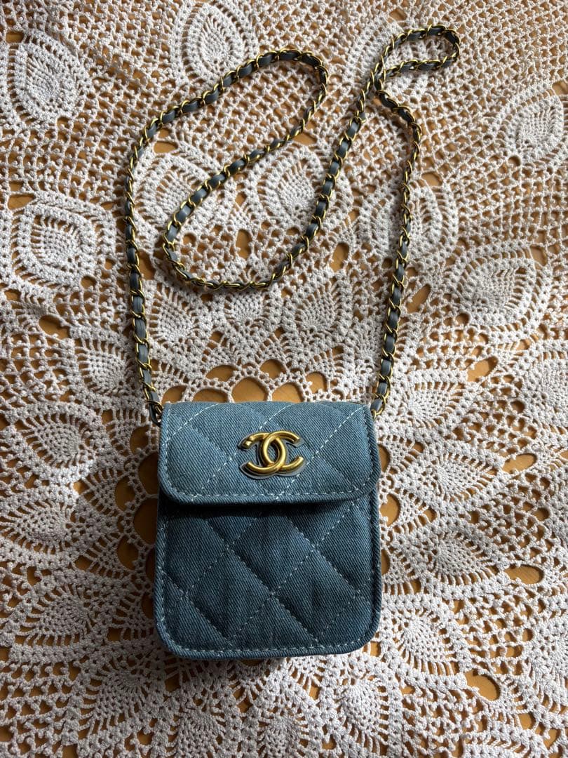 シャネル ノベルティ デニムミニ ショルダーバッグ 未使用