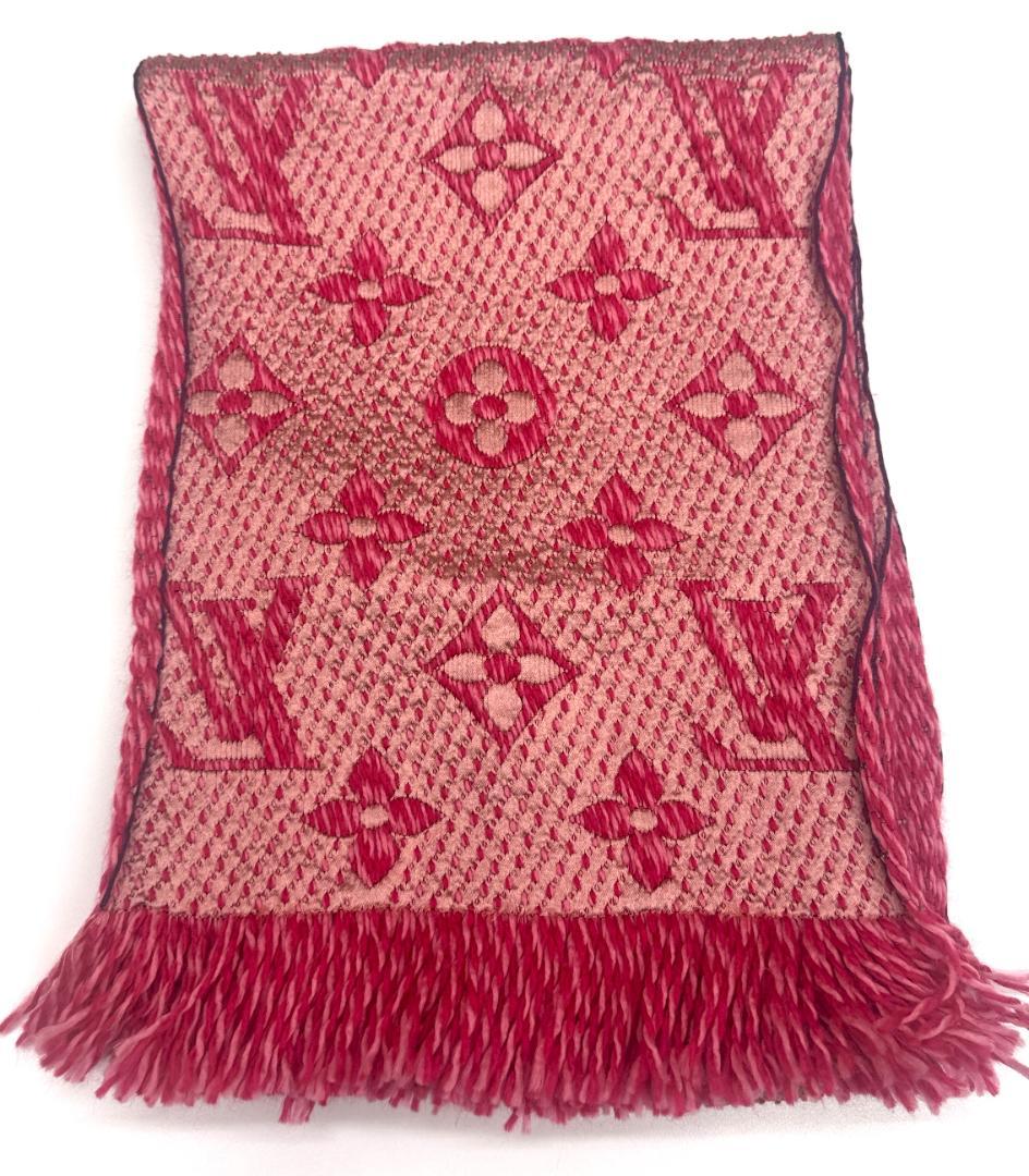 ★LOUIS VUITTON エシャルプ・ロゴマニア マフラー ローズピンク