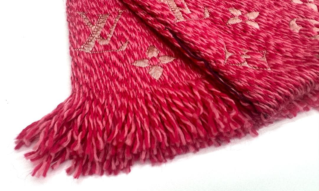 ★LOUIS VUITTON エシャルプ・ロゴマニア マフラー ローズピンク