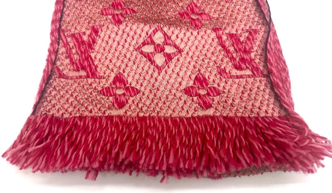 ★LOUIS VUITTON エシャルプ・ロゴマニア マフラー ローズピンク