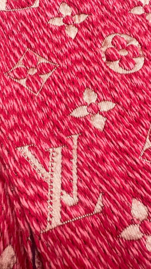 ★LOUIS VUITTON エシャルプ・ロゴマニア マフラー ローズピンク