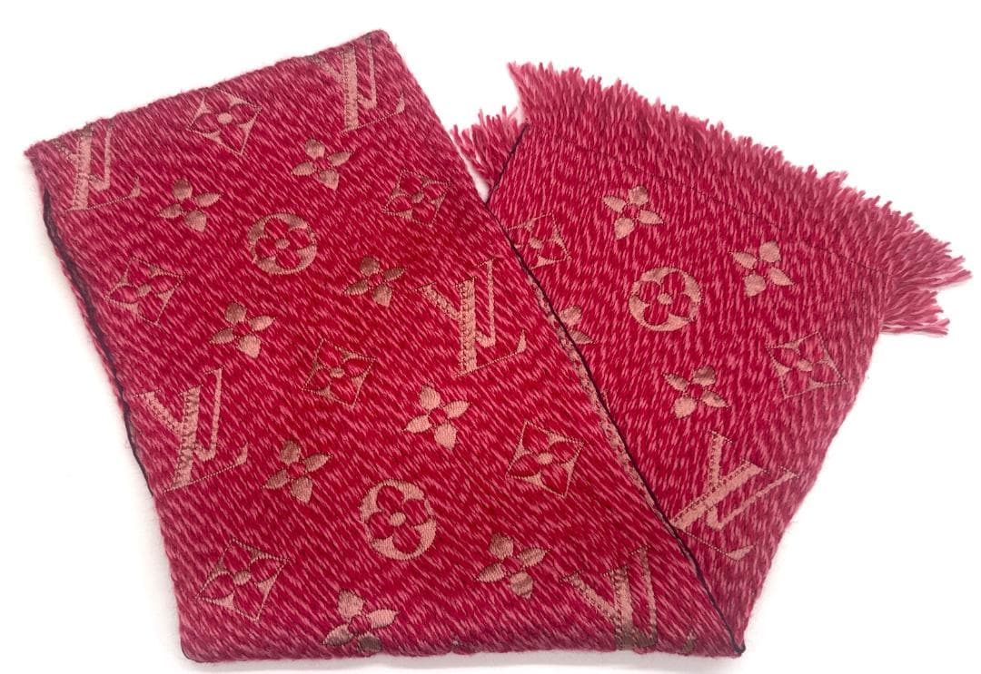 ★LOUIS VUITTON エシャルプ・ロゴマニア マフラー ローズピンク