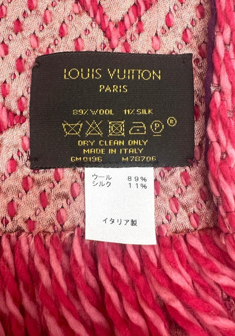 ★LOUIS VUITTON エシャルプ・ロゴマニア マフラー ローズピンク