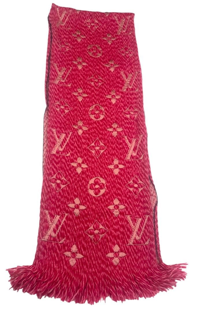 ★LOUIS VUITTON エシャルプ・ロゴマニア マフラー ローズピンク