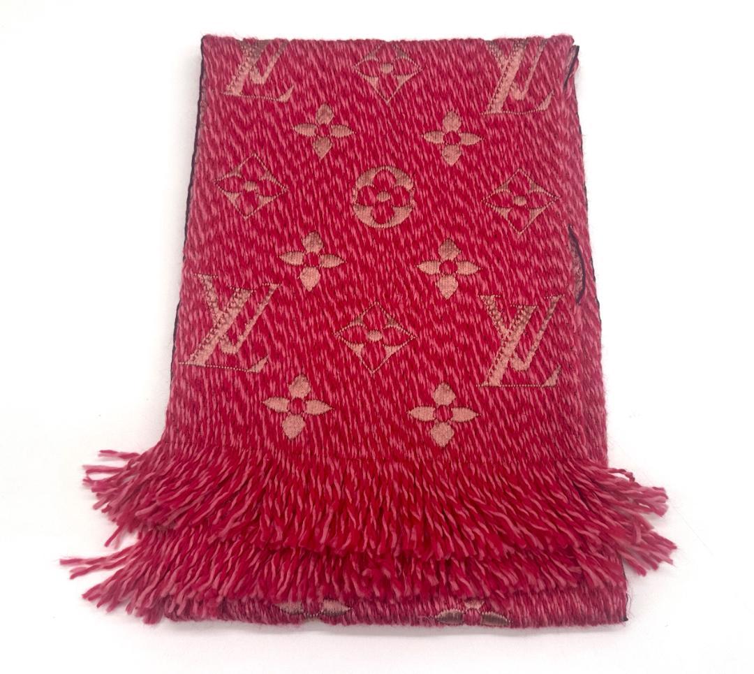 ★LOUIS VUITTON エシャルプ・ロゴマニア マフラー ローズピンク