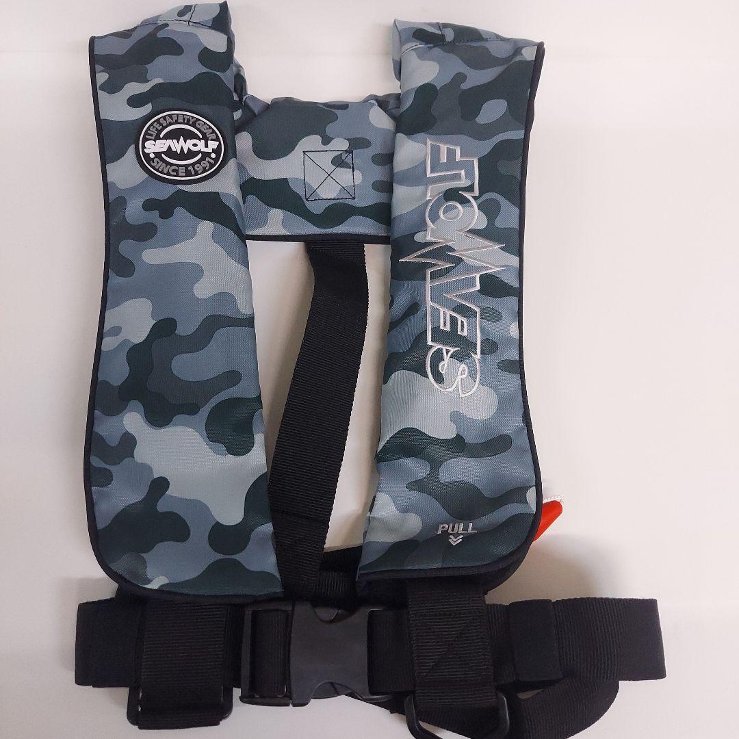 値下げしました！SEAWOLF桜型 迷彩柄ライフジャケット Aタイプ