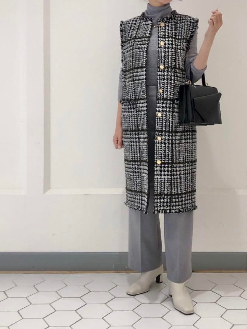 23AW ツイードノーカラージレ