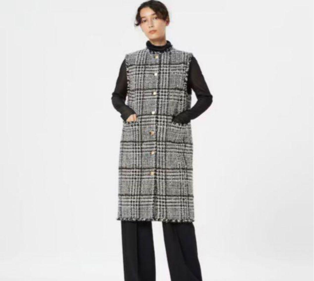 23AW ツイードノーカラージレ