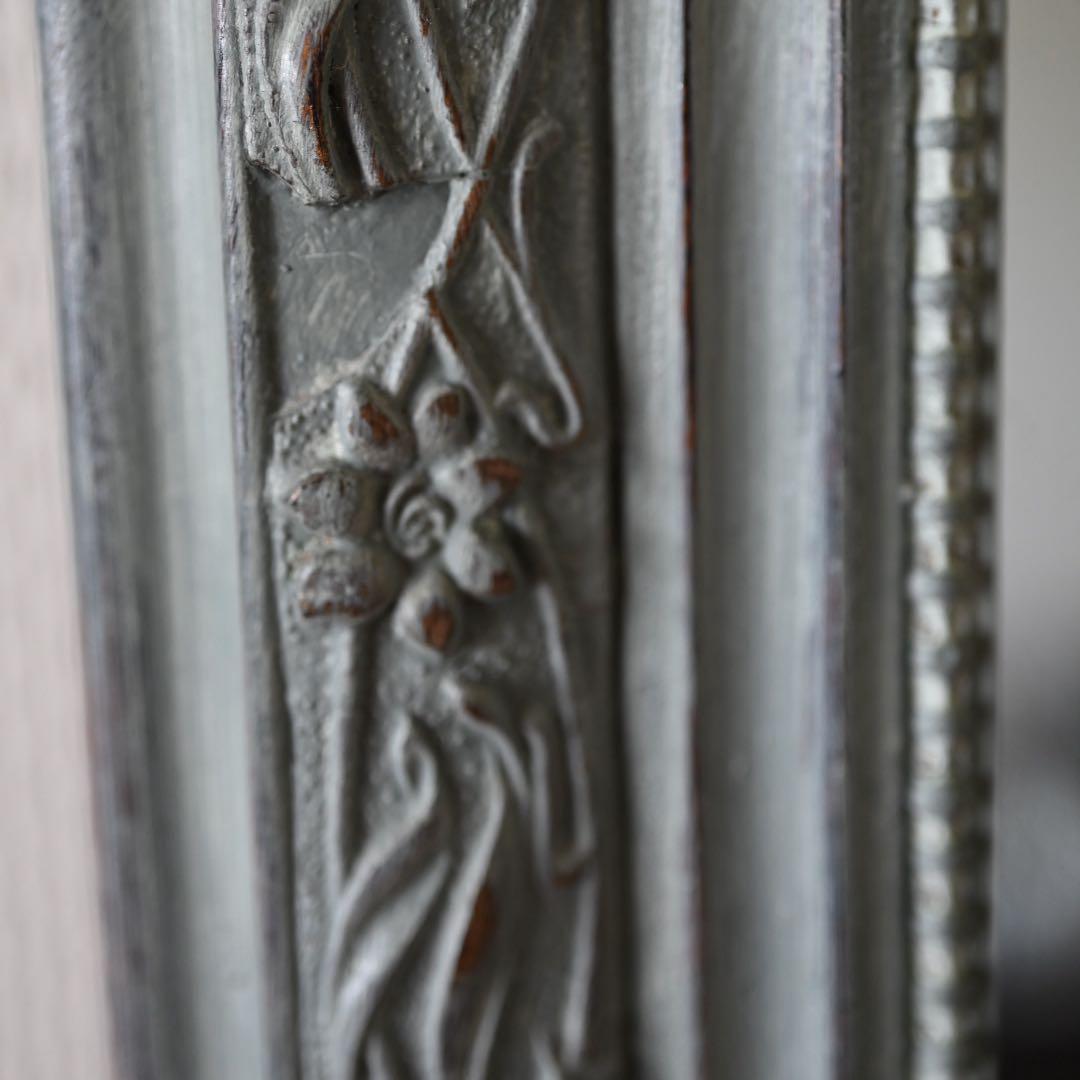 フランスアンティーク　鏡　　60×49センチ