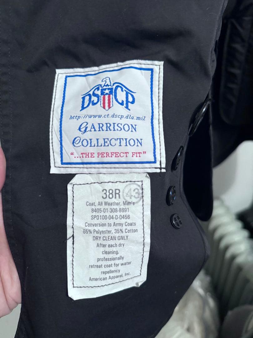 ライナー付きミリタリーロングコート