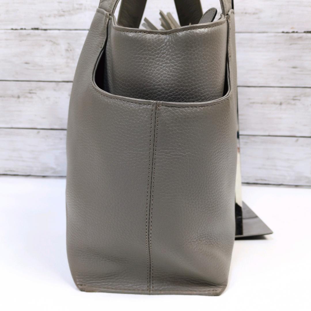 ATAO アタオ ファンクヴィ トートバッグ ハンドバッグ グレージュ シボ