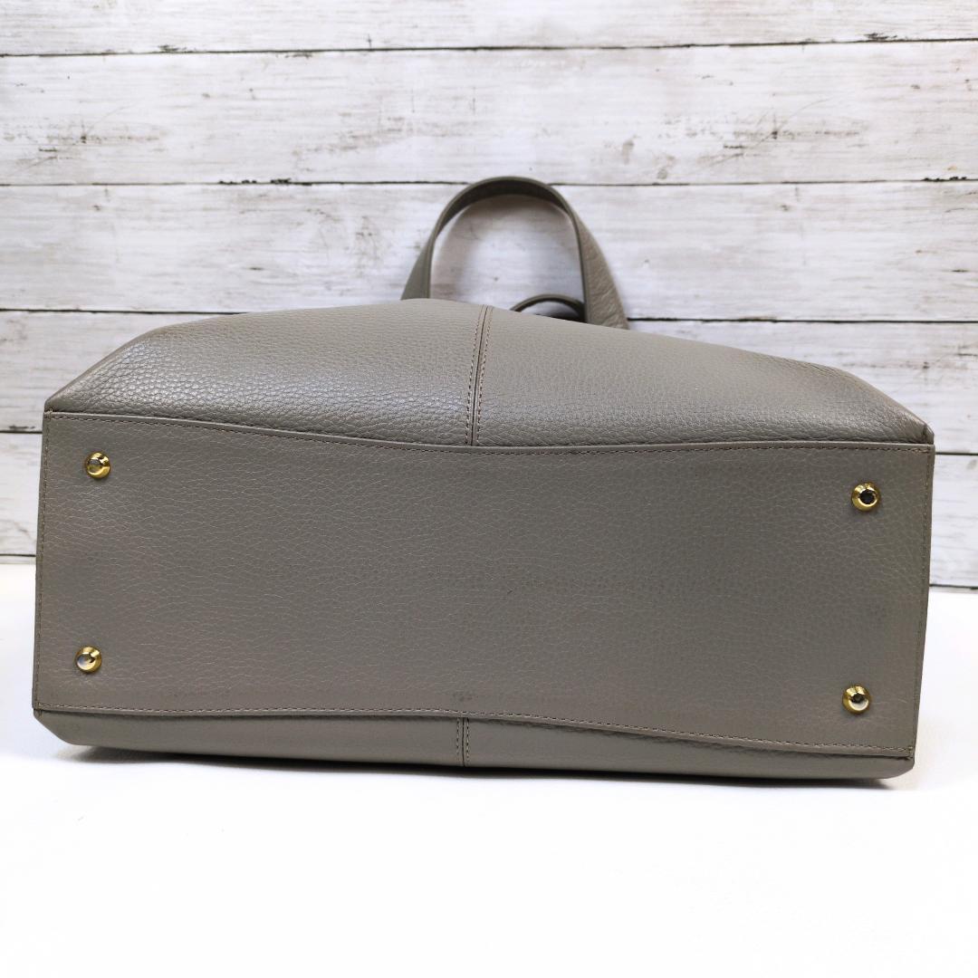 ATAO アタオ ファンクヴィ トートバッグ ハンドバッグ グレージュ シボ